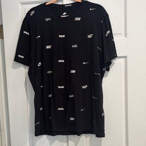 Nike Men's Black Multi-Logo T-Shirt